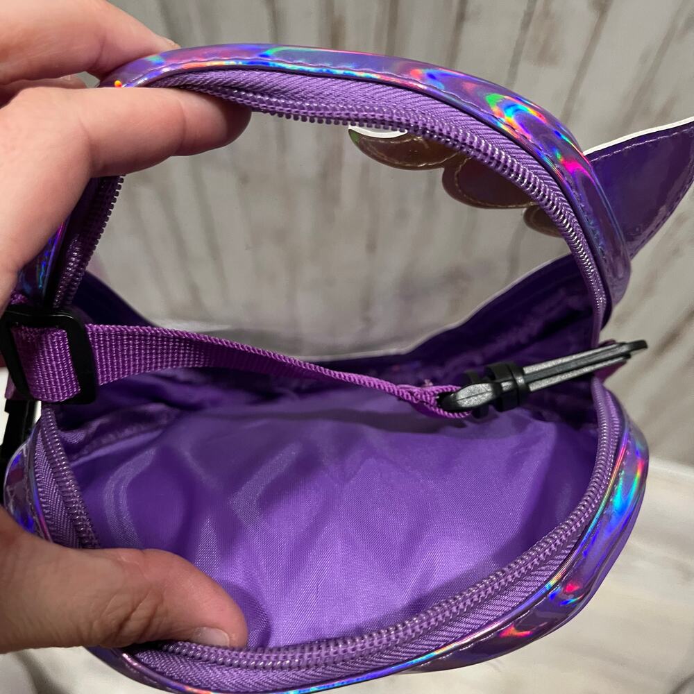 New Monster High Purple Iridescent Clear Mini Crossbody Bag Cosplay Caldeen Wolf - Picture 4 of 6